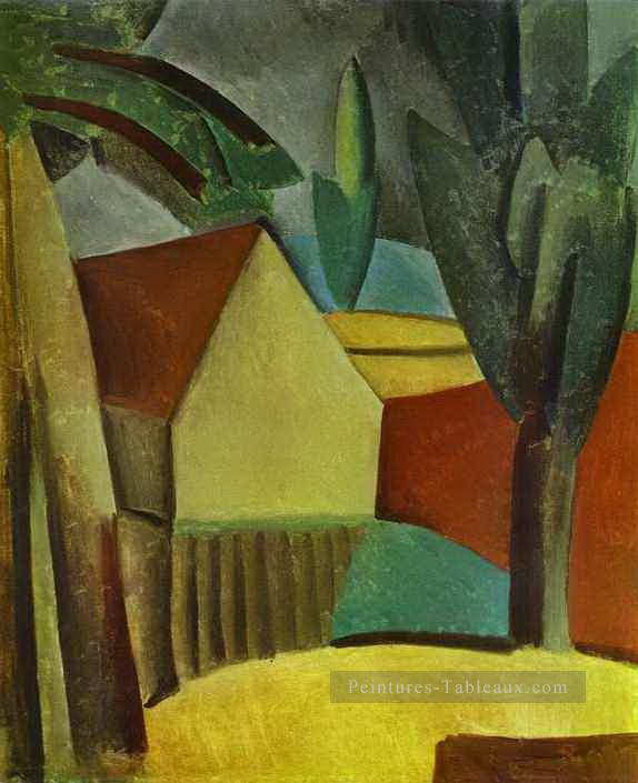 Maison dans un jardin 1908 cubisme Pablo Picasso Peintures à l'huile